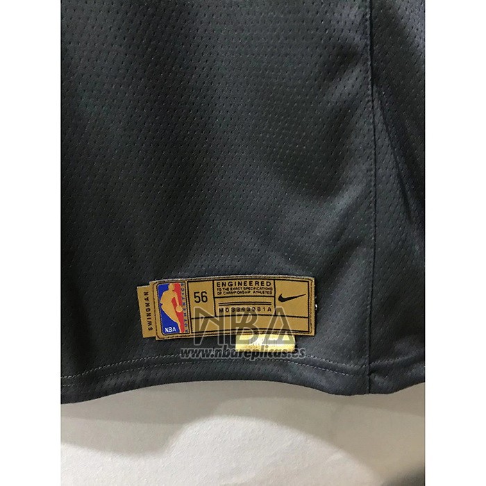 Camiseta Los Angeles Lakers LeBron James NO 23 Earned 2020-21 Negro